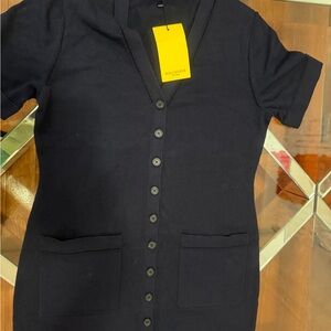 MM Lafleur Dark Blue Knit Dress